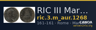 RIC III Marcus Aurelius 1268 — CANOA