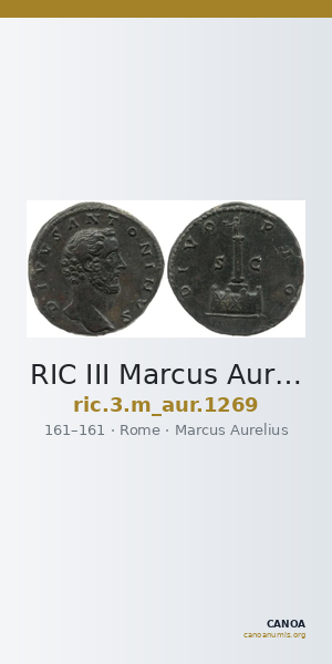 RIC III Marcus Aurelius 1269 — CANOA