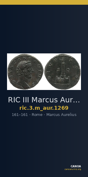 RIC III Marcus Aurelius 1269 — CANOA