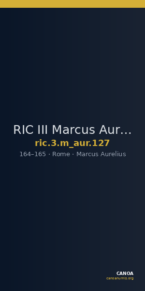 RIC III Marcus Aurelius 127 — CANOA