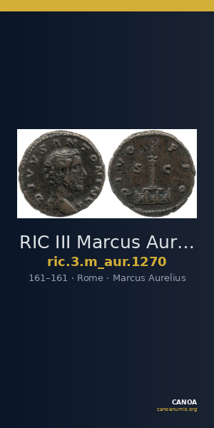 RIC III Marcus Aurelius 1270 — CANOA
