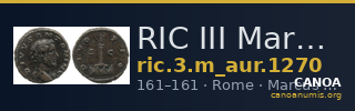 RIC III Marcus Aurelius 1270 — CANOA