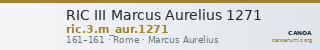 RIC III Marcus Aurelius 1271 — CANOA