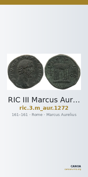 RIC III Marcus Aurelius 1272 — CANOA