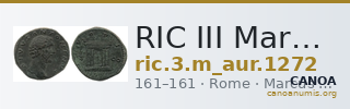 RIC III Marcus Aurelius 1272 — CANOA