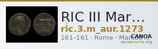 RIC III Marcus Aurelius 1273 — CANOA