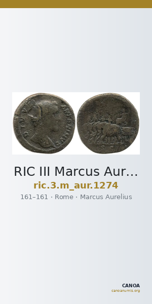 RIC III Marcus Aurelius 1274 — CANOA