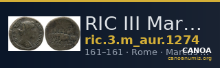 RIC III Marcus Aurelius 1274 — CANOA