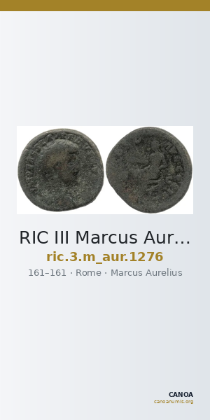 RIC III Marcus Aurelius 1276 — CANOA