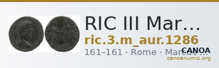 RIC III Marcus Aurelius 1286 — CANOA