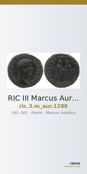RIC III Marcus Aurelius 1288 — CANOA