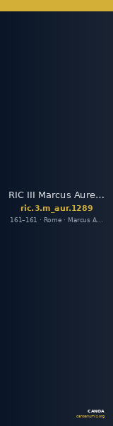 RIC III Marcus Aurelius 1289 — CANOA