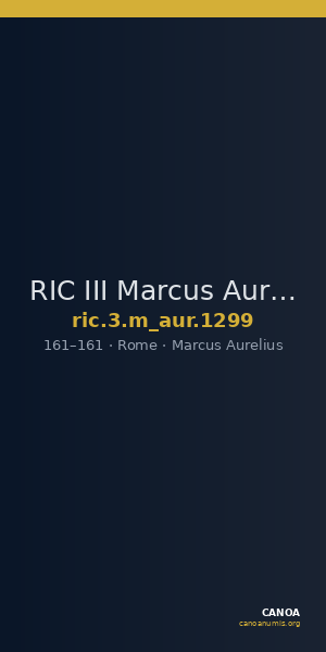 RIC III Marcus Aurelius 1299 — CANOA