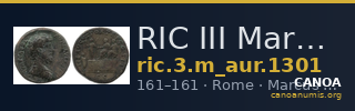 RIC III Marcus Aurelius 1301 — CANOA