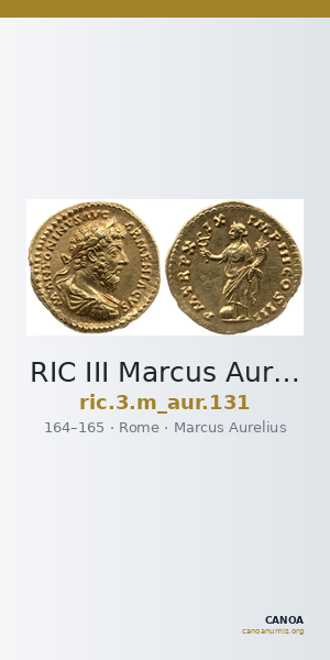 RIC III Marcus Aurelius 131 — CANOA