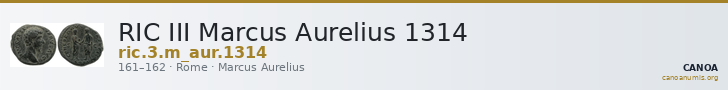 RIC III Marcus Aurelius 1314 — CANOA