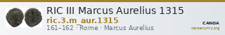 RIC III Marcus Aurelius 1315 — CANOA
