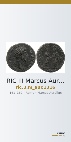 RIC III Marcus Aurelius 1316 — CANOA