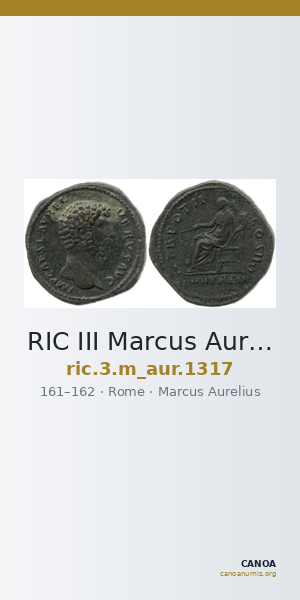 RIC III Marcus Aurelius 1317 — CANOA