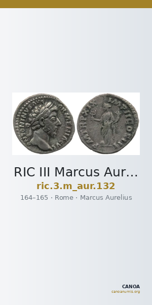 RIC III Marcus Aurelius 132 — CANOA