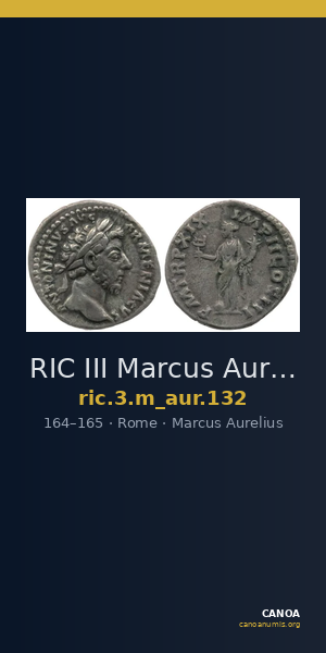 RIC III Marcus Aurelius 132 — CANOA