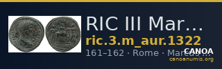 RIC III Marcus Aurelius 1322 — CANOA