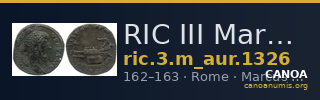 RIC III Marcus Aurelius 1326 — CANOA