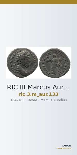 RIC III Marcus Aurelius 133 — CANOA