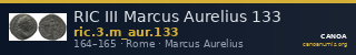 RIC III Marcus Aurelius 133 — CANOA