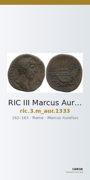 RIC III Marcus Aurelius 1333 — CANOA