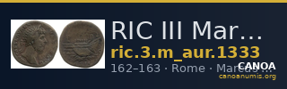 RIC III Marcus Aurelius 1333 — CANOA