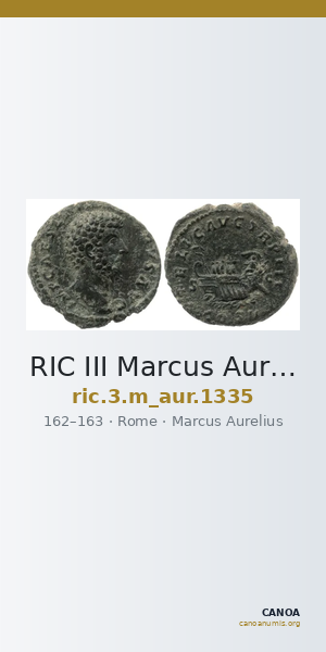 RIC III Marcus Aurelius 1335 — CANOA