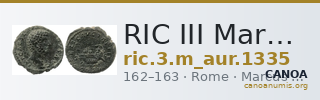 RIC III Marcus Aurelius 1335 — CANOA
