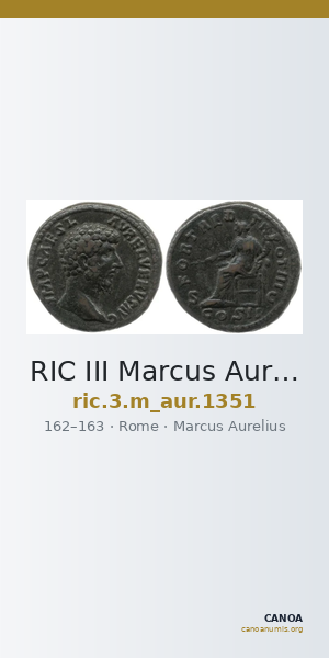 RIC III Marcus Aurelius 1351 — CANOA