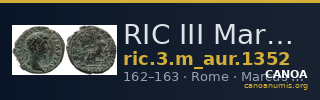 RIC III Marcus Aurelius 1352 — CANOA