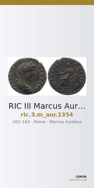 RIC III Marcus Aurelius 1354 — CANOA