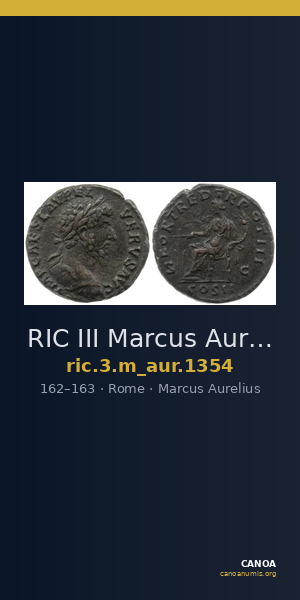 RIC III Marcus Aurelius 1354 — CANOA