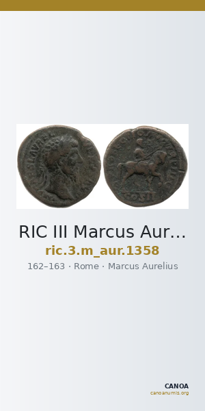 RIC III Marcus Aurelius 1358 — CANOA
