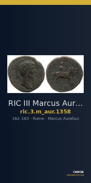 RIC III Marcus Aurelius 1358 — CANOA
