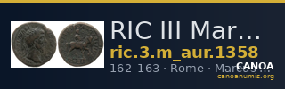 RIC III Marcus Aurelius 1358 — CANOA
