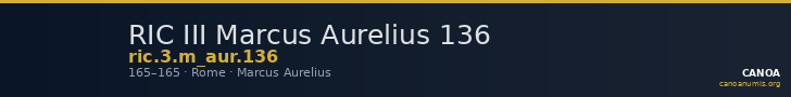 RIC III Marcus Aurelius 136 — CANOA