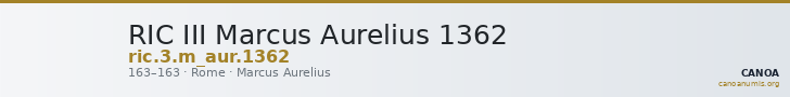 RIC III Marcus Aurelius 1362 — CANOA