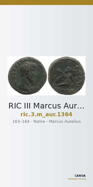 RIC III Marcus Aurelius 1364 — CANOA
