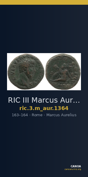 RIC III Marcus Aurelius 1364 — CANOA