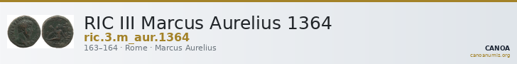 RIC III Marcus Aurelius 1364 — CANOA