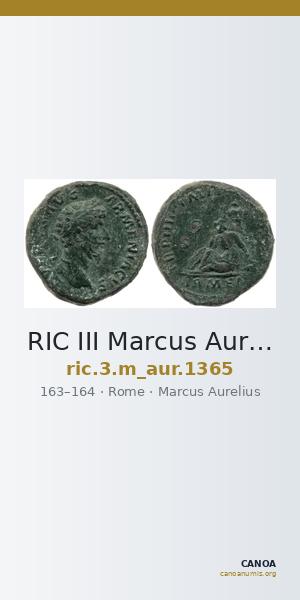 RIC III Marcus Aurelius 1365 — CANOA