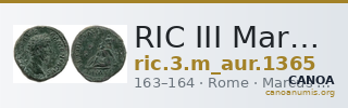 RIC III Marcus Aurelius 1365 — CANOA