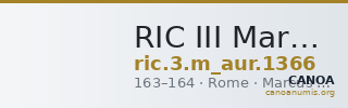 RIC III Marcus Aurelius 1366 — CANOA