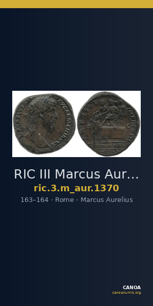 RIC III Marcus Aurelius 1370 — CANOA