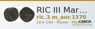 RIC III Marcus Aurelius 1370 — CANOA